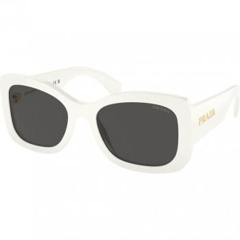 Prada PR A08S 1425S0 Women's Round White Sunglasses Size 56