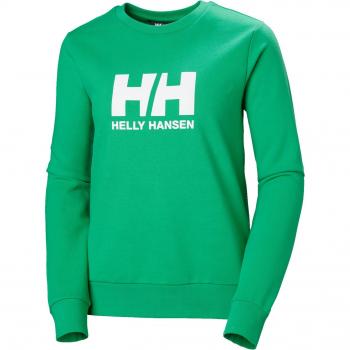 Sudadera Mujer Helly Hansen Logo Crew 2.0 Verde Brillante Regular Fit