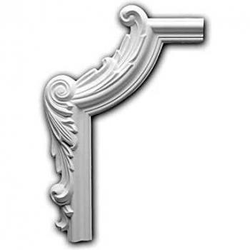 Elemento Decorativo de Esquina Estilo Neo-Imperio Blanco 152290 Profhome
