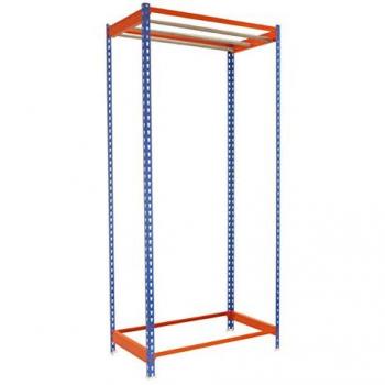 Estantería para prenda colgada Simonclothing Azul/Naranja, 3000x900x500 mm (H x W x D), capacidad de carga 25 Kgs, sin tornillos, modelo Simon Rack