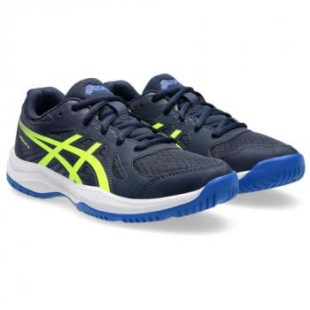 Zapatillas de Handball ASICS Upcourt 6 GS para Niños, Talla 37, Azul Marino y Amarillo Seguridad