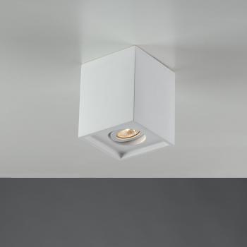 Downlight Orientable de Superficie Space Plâtre Blanco 1 Ampoule 13,4x13,4x16cm