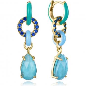 Pendientes Viceroy Elegant de Plata Dorada con Piedras