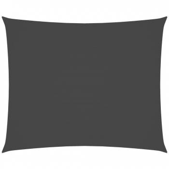 Toldo de vela rectangular tela Oxford gris antracita 6x7 m