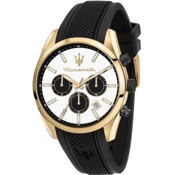 Reloj Maserati Attrazione para Hombre Multifunción Cuarzo con Correa de Piel Negra - R8851151001