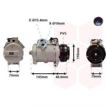 Compresor de aire acondicionado VAN WEZEL 0600K334