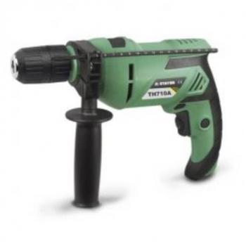Taladro Percutor 710W TH710 BAK - Potencia de 710W, función percutora, diseño ergonómico, velocidad variable, mandril de sujeción rápida y capacidad para perforar en diferentes materiales