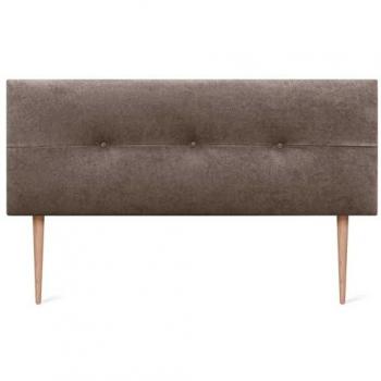 Cabecero Tapizado AQUALINE Pro de Polipiel o Tela Marrón 135x105cm con Patas para Camas 120/135/140