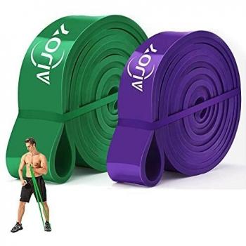 AiJoy 2pcs Elásticos de Fitness, Bandas de Resistencia, Ejercicio Banda Pull Up, Banda de Entrenamiento de Látex Natural, para Entrenamiento de Fuerza, Yoga, Pilates, Culturismo