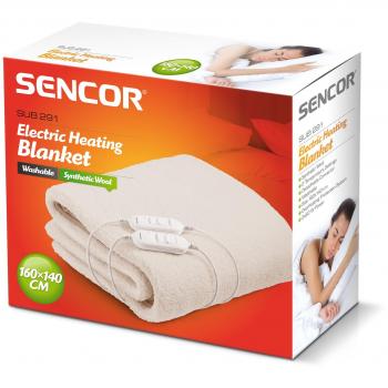 Manta Térmica Eléctrica SENCOR SUB 291 para 2 Personas - 160x140cm - Color Beige