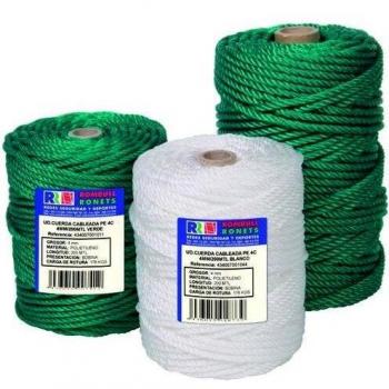 Ronets - Cuerda Cableada Pe 4C 5Mm Blanco 200M.