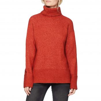 Vero Moda Vmiva LS Rollneck Blouse Boo, suéter para Mujer, Rojo