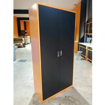 METALLMOBELL-MB013 NARANJA. ARMARIO-ARCHIVADOR METÁLICO DE DOBLE PUERTA 90X40X180CM, 4 ESTANTES INTERIORES,CERRADURA CON LLAVE DE SEGURIDAD Y PATAS DE NIVELACIÓN