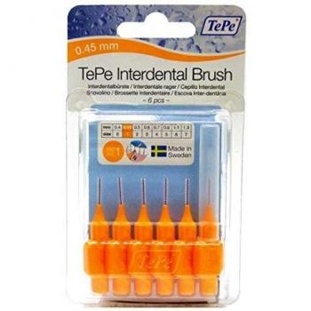 TePe Original Interdental Brushes Orange 0.45mm - Pack of 6