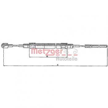 Cable de Freno de Mano Metzger 10.415 para BMW Serie 5 y 6, Izquierdo y Derecho