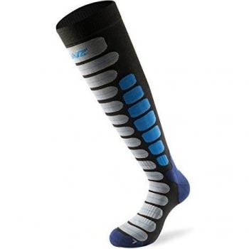 Lenz Skiing 2.0 Winter Sport Socken Ski Herren Damen Snowboard Knie Strümpfe Warm, 094, Farbe Anthrazit Blau, Größe 42 - 44