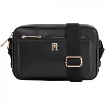 Tommy Hilfiger Iconic Black Crossbody Camera Bag for Women, One Size
