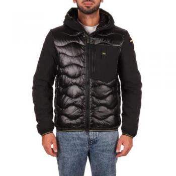 Blauer Men's Hooded Puffer Jacket, Black, Size M