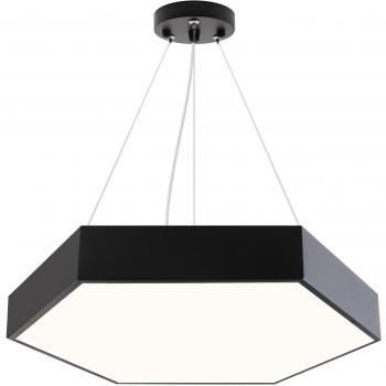 LEDBOX Luminaria colgante XAGON FULL Ø600mm 50W negro Blanco neutro