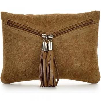 CNTMP - bolso para señora, clutches, clutch, bolsos de mano, bolsas de noche, bolsas de fiesta, bolsos de tendencia, gamuza, ante,flecos,bolso de cuero, 23 x 16, 5x1cm