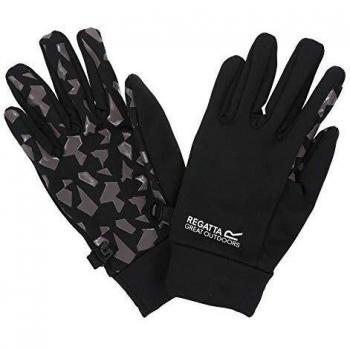Regatta Grippy' Lightweight Stretch Rubber Palms Gloves Guantes, Infantil, Negro/Imán, 7-10
