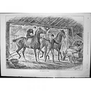 La Impresión Antigua de Cualquier Puerto En el Granero de Caballos de la Tormenta Sturgess Viajó la Postal 1891