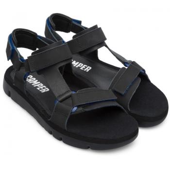 CAMPER Oruga Sandals for Men - Black, Smooth Leather, Size 40/Size 7