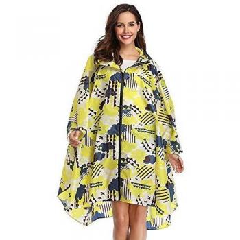 Summer Mae Chubasqueros Mujer Impermeable Reutilizable Poncho Impermeables Capa Lluvia Nieve para Mujer Amarillo Nube