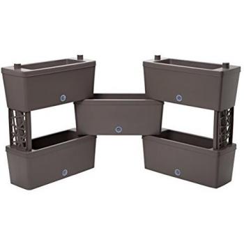 Kit de Jardineras Modulares 5 Piezas - 59 x 23 cm - Color Taupe