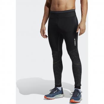 Adidas Terrex Men's Agravic Trail Running Leggings, Black - Size: Large