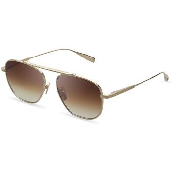 Dita Flight.009 Sunglasses White Gold/Dark Brown Unisex Size: ONE SIZE 56 MM Dts409 A01 Sunglasses Yellow