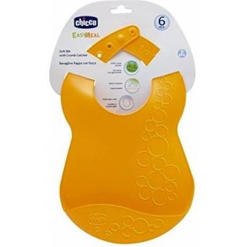 Chicco - Babero pelícano de plástico con bolsillo recoge-comida, 6m+