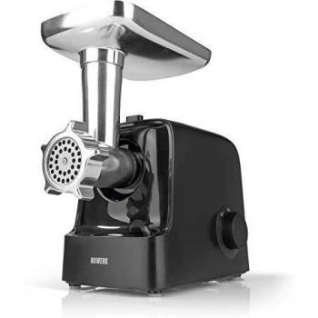 N8WERK Picadora de carne eléctrica en la edición Midnight | máx. 2000 W | 5en1: para carne, brochetas, verduras, ensalada, pan de molde | avance y retroceso | 2 niveles de potencia