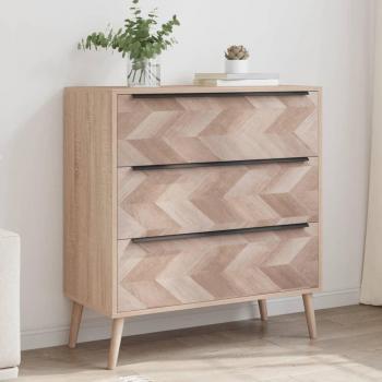 Cajonera de madera de ingeniería roble Sonoma 80x38,5x87 cm Marrón