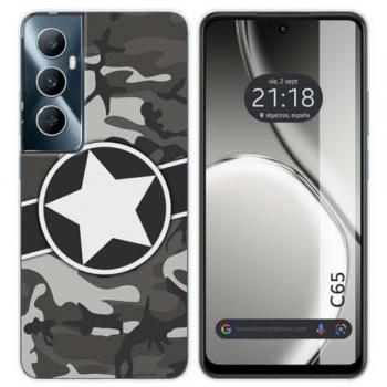 Funda de Silicona Camuflaje 02 para Realme C65 4G con Diseño Gráfico