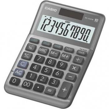 Calculadora de Escritorio Casio MS-100FM - Calculadora básica, color gris, modelo científico