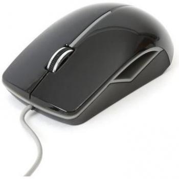 Omega PCS71601PM0417CBGR - Ratón óptico con Cable omega USB 1200 dpi, Color Negro y Gris