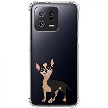 Funda Antigolpes de Silicona Transparente para Xiaomi 13 5G con Diseño de Perros 05