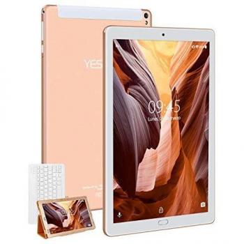 Tablet 10.0 Pulgadas YESTEL Android 11 Tablets con 4GB RAM + 64GB ROM/WiFi | Bluetooth | GPS, 8000mAH con Cubierta-Dorado