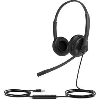 Yealink UH34 Dual UC Auriculares Biaurales Diadema Oficina/Centro de Llamadas con Cable USB Tipo A, Versión UC/Teams, Micrófono con Cancelación de Ruido, Brazo