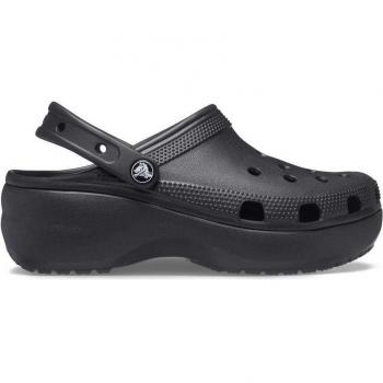 Crocs Women's Classic Platform Clog in Black, Size UK 5