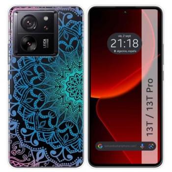 Funda de Silicona Transparente Mandala para Xiaomi 13T / 13T Pro 5G