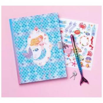 Cuaderno Secreto Janod Magic Ocean Transparente - Características: diseño oceánico, tapa transparente, páginas en blanco para dibujar y escribir, ideal para creatividad infantil, tamaño compacto, material resistente