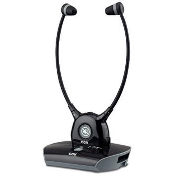 Auriculares Inalámbricos Estetoscópicos para TV CGV HEL Dolfin - Especial Seniors - Negro