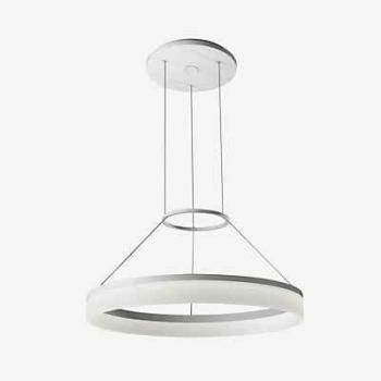 Lámpara colgante LED Circ Ø600mm, blanco mate, intensidad variable