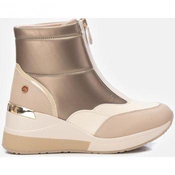Botín Xti 141926 Mujer Beige con Cuña Cierre de Cremallera Altura 6cm Talla 40
