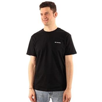 Camiseta Columbia CSC Basic Logo™ Manga Corta Negra con Logo Blanco para Hombre - Talla M