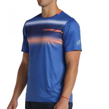 Camiseta Bullpadel Lacar Azul Intenso de Manga Corta para Hombres