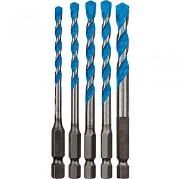 Bosch Professional 5 x Set de brocas Expert HEX-9 MultiConstruction, para Hormigón, 4-8 mm, Accesorios Taladro de impacto rotativo