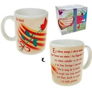 Pinkmarket - J15001 Tassa SANT JORDI POEMA ROSA VERMELLA